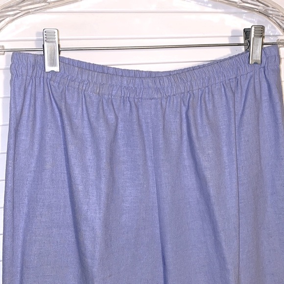 Talbots Linen slacks, 6P, cut out decoration at hem, bottom of coordinated set - Picture 4 of 7